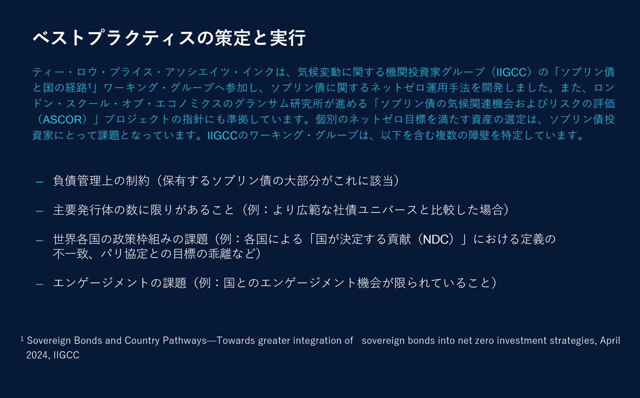 ベストプラクティスの策定と実行